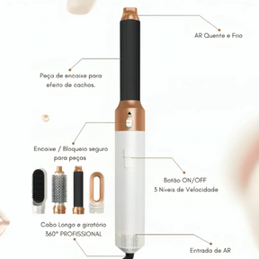 Kit Completo Escova Modeladora 5 em 1 - Glow&Go Kit 2025