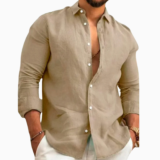 Camisa de Linho Premium Masculina - Loja Vitrine Prime
