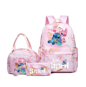 Kit Mochila + Lancheira + Estojo Stitch [ESPECIAL VOLTA AS AULAS!]