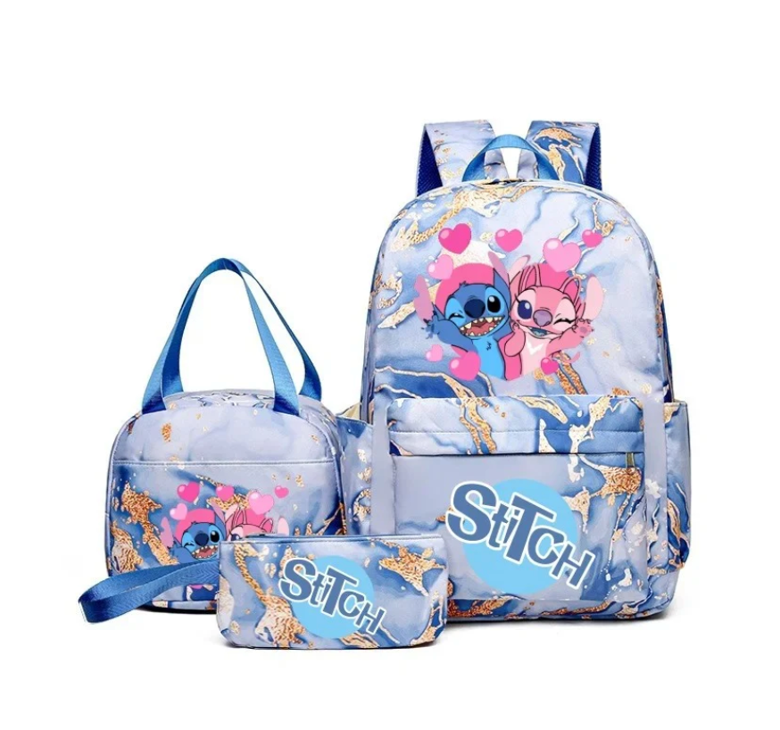 Kit Mochila + Lancheira + Estojo Stitch [ESPECIAL VOLTA AS AULAS!]