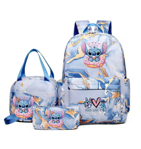 Kit Mochila + Lancheira + Estojo Stitch [ESPECIAL VOLTA AS AULAS!]
