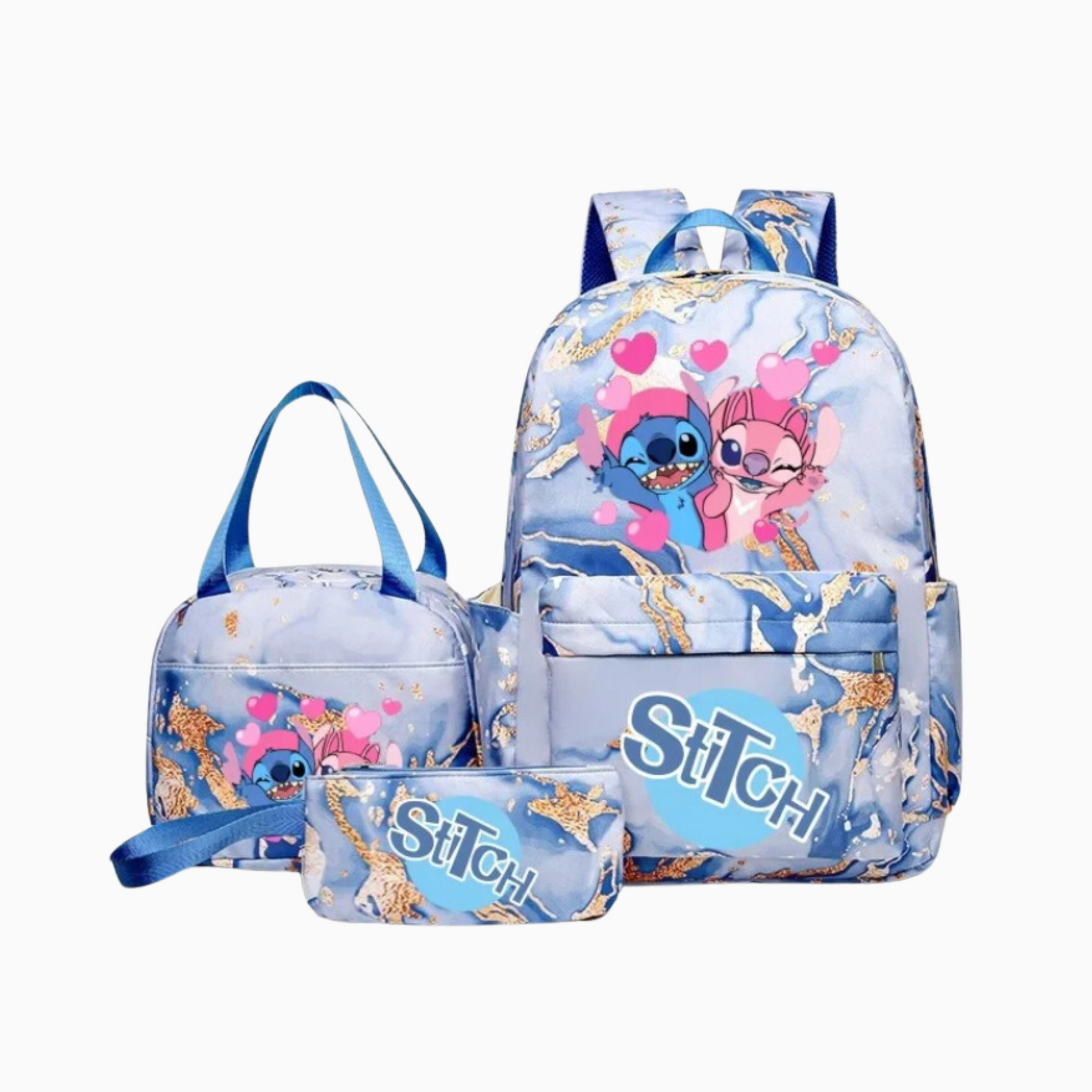 Kit Mochila + Lancheira + Estojo Stitch [ESPECIAL VOLTA AS AULAS!]