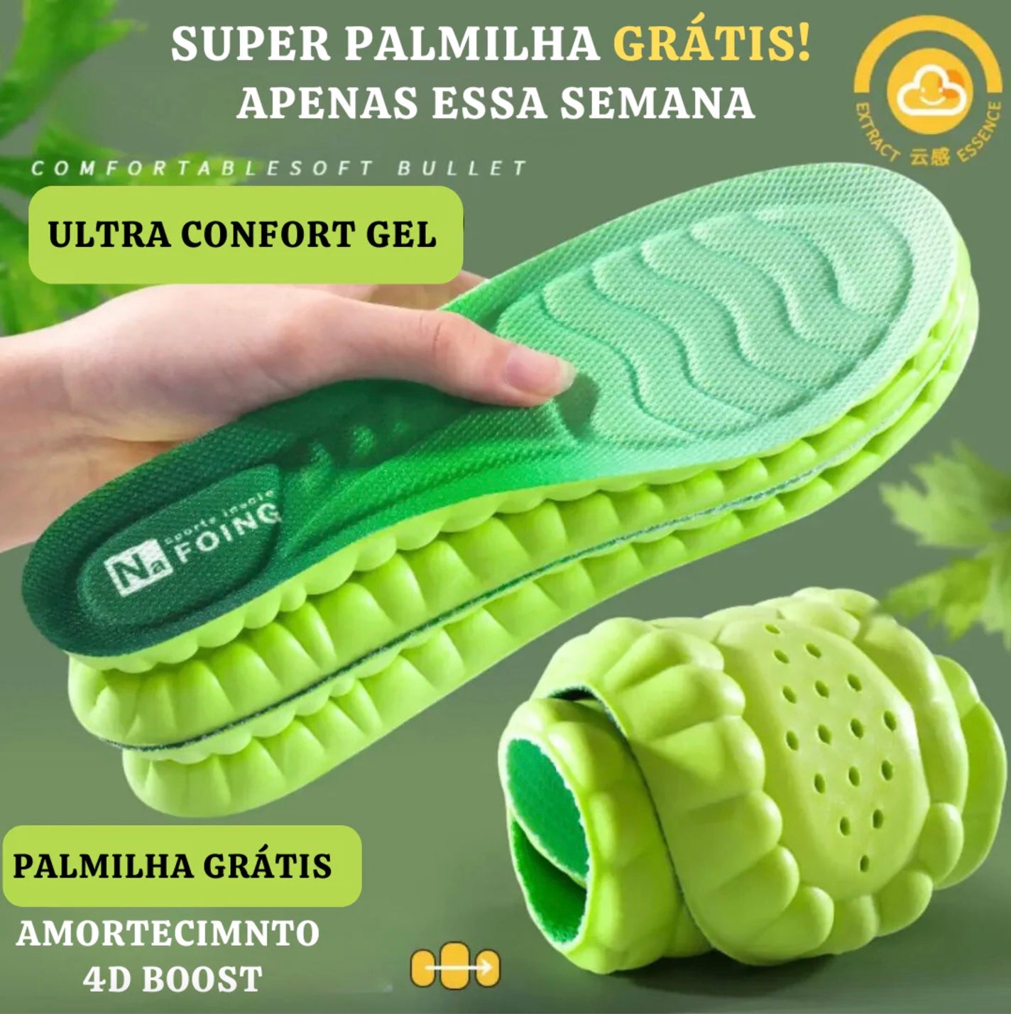 Tênis Ortopédico Ultra Comfort Calce Fácil [SEGUNDO PAR GRÁTIS]